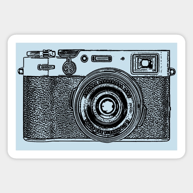 Fuji x100 - Black Sticker by BonzoTee